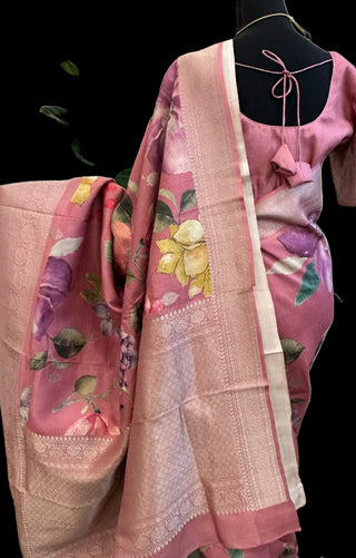 pink beneras silk saree online usa floral silk saree usa pure silk saree usa