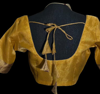 Gold tissue readymade blouse usa 