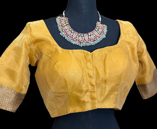 Gold tissue readymade blouse usa
