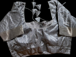 Grey beneras pure silk readymade blouse online usa