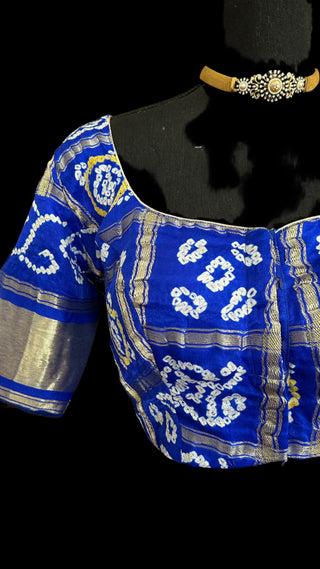 Royal blue Bhandini blouse ready to wear blouse online usa