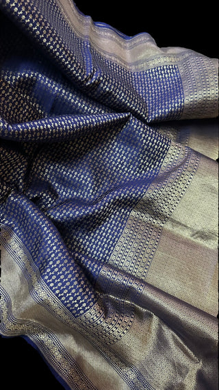 beneras crepe royal blue silk saree online usa 