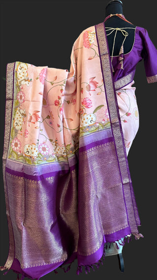 pichwai printed pure zari kanchi pattu saree online