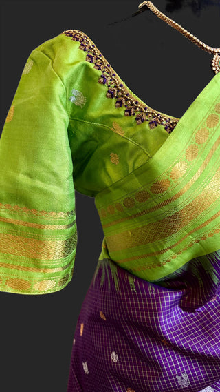 Gadwal purple saree online usa pure gadwal silk saree usa