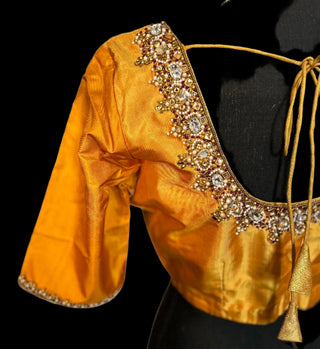 patola silk sarees online raw silk sarees online usa pure silk golden blouse hand embroidered blouses