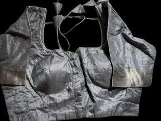 Grey beneras pure silk readymade blouse online usa