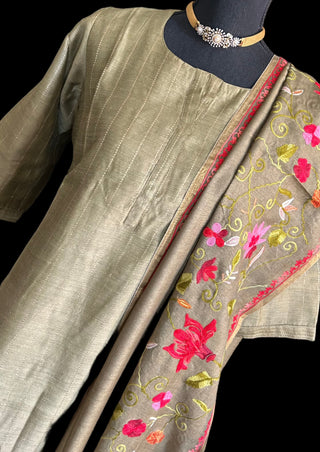 Buy Pure Tussar Silk Sarees Online USA  Shipped From India  Tussar Silk Salwar 