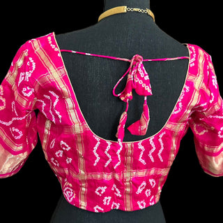 pink bandhani readymade blouse usa 
