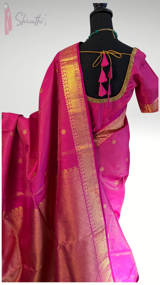 pure gold pink pattu saree online usa pure zari indian wedding online usa 