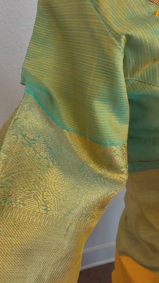 yellow vairaoosi kanchi pattu saree kanjivaram silk saree online usa