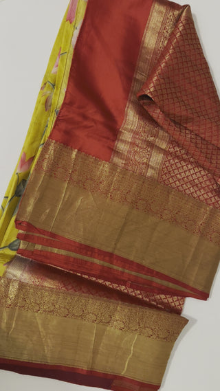 printed pure soft silk kanjivaram prestitched blouse online shopping usa