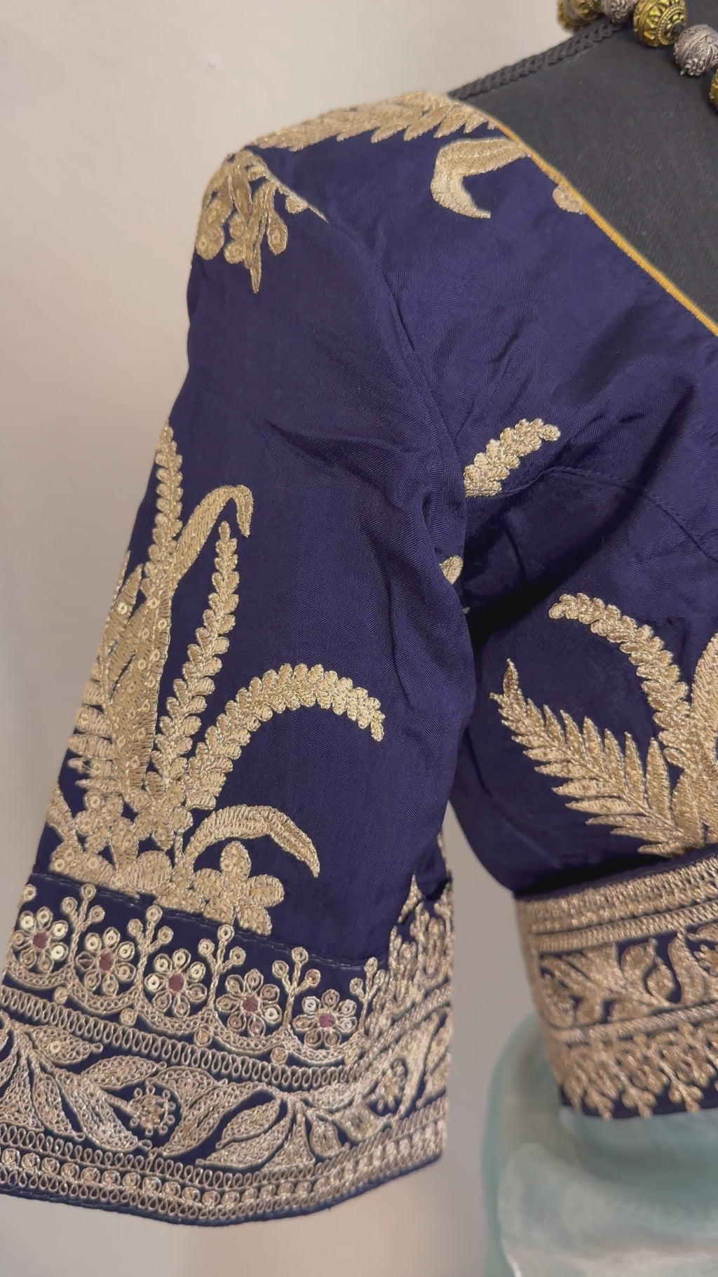 Elegant tan Banaras tissue silk saree with intricate embroidery and ready blouse