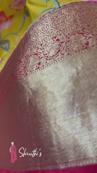 Lightweight pure silk saree with classic Pichwai designs