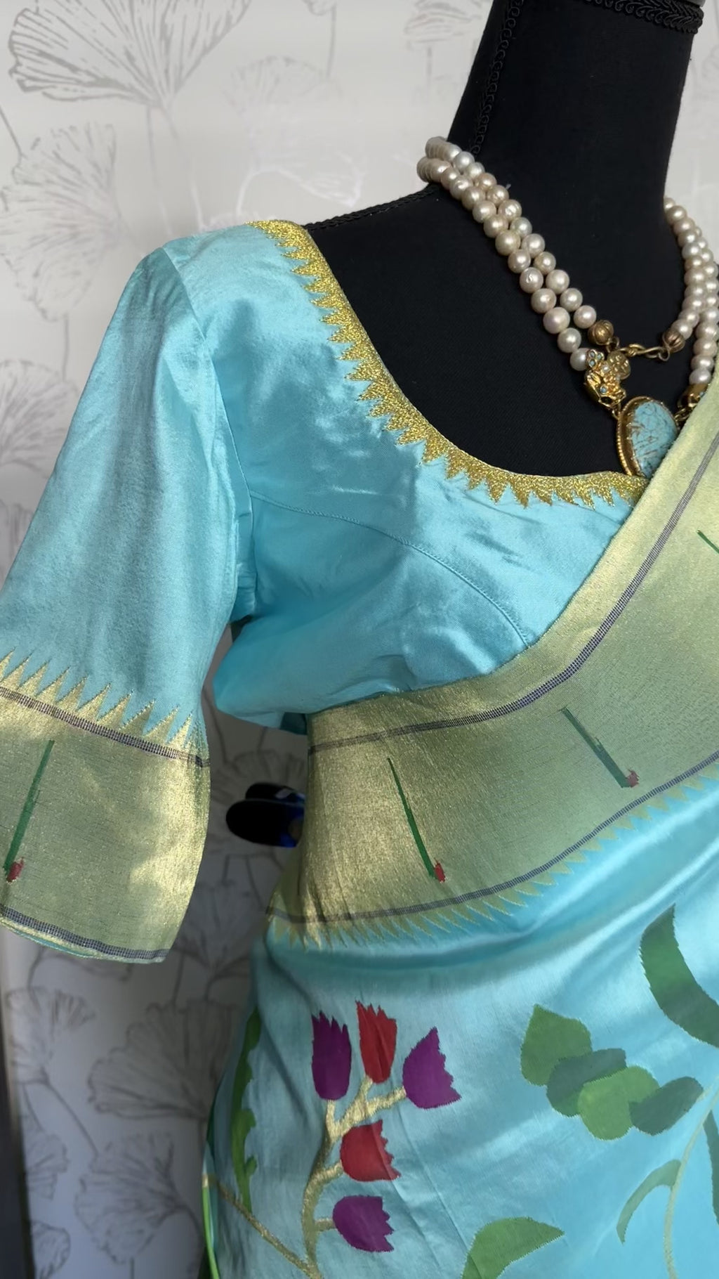 Paithani silk all over handwoven pastel saree online usa