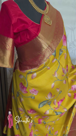 Heritage-inspired Pichwai silk saree for Indian weddings and festivals