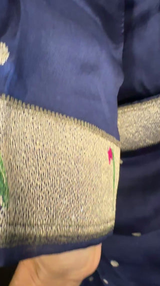 Paithani Inspired Organza Saree with Stitched Blouse – Shop Worldwide