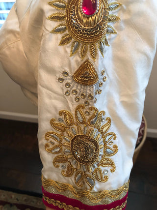 Hand embroidered silk Blouse custom sizes available online usa