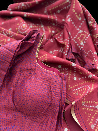 Red chili tussar silk saree red bandhani silk saree online bandini sarees online red tussar silk sarees online usa 