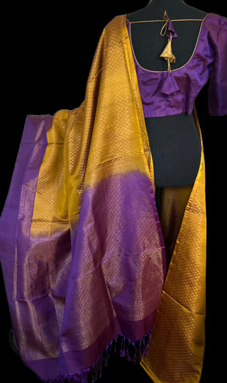 Mustard violet purple soft silk saree online usa pure soft silk saree usa pure silk saree usa 